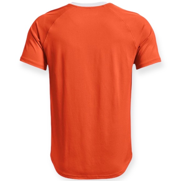 Under Armour UA Mens M Match 2.0 Jersey Heatgear Heat Gear Sports Orange White - Picture 7 of 9